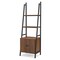 Ladder Shelf 4-Tier with Cabinet, Metal Frame Display Storage Rack
